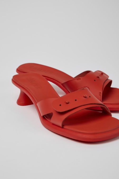 Exklusive Camper De Dina Rote Ledersandalen Für Damen
