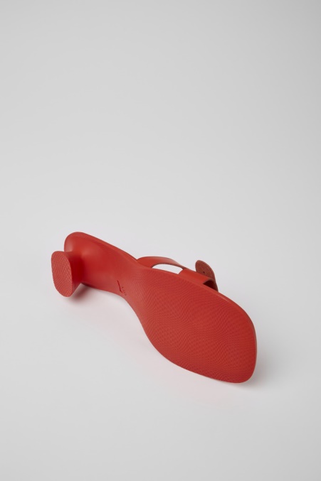 Exklusive Camper De Dina Rote Ledersandalen Für Damen