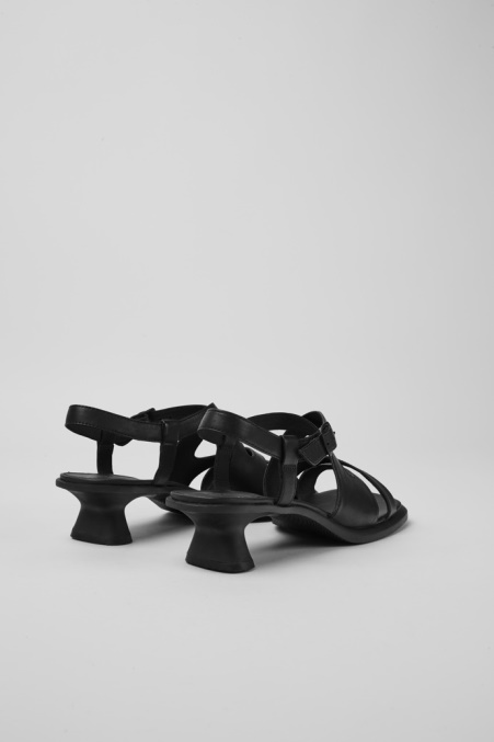 Design Dina Schwarze Ledersandalen Für Damen Camper De