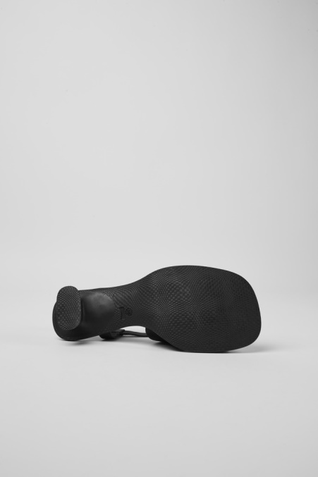 Design Dina Schwarze Ledersandalen Für Damen Camper De