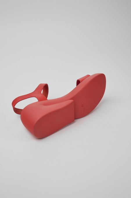 Camper De Kaah Rote Ledersandalen Für Damen Neu Eingetroffen