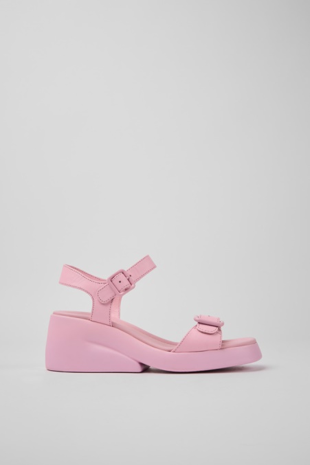 Camper De Design Kaah Rosa Ledersandalen Für Damen