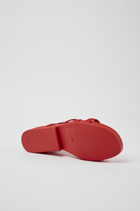 Minikaah Rote Ledersandalen Für Damen Exklusiv Camper De