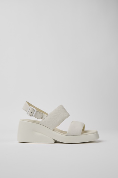 Kaah Weiße Ledersandalen Für Damen Exklusiv Camper De