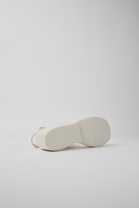 Kaah Weiße Ledersandalen Für Damen Exklusiv Camper De