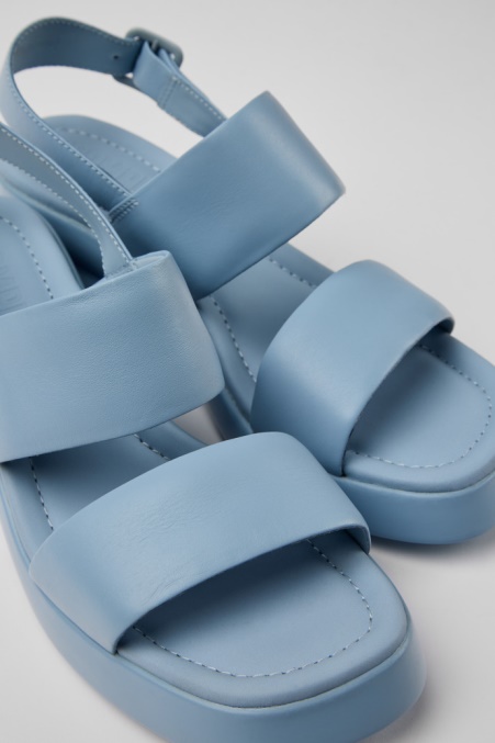 Camper De Kaah Blaue Ledersandalen Für Damen Neu Eingetroffen