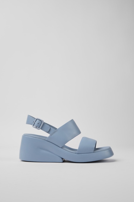 Camper De Kaah Blaue Ledersandalen Für Damen Neu Eingetroffen