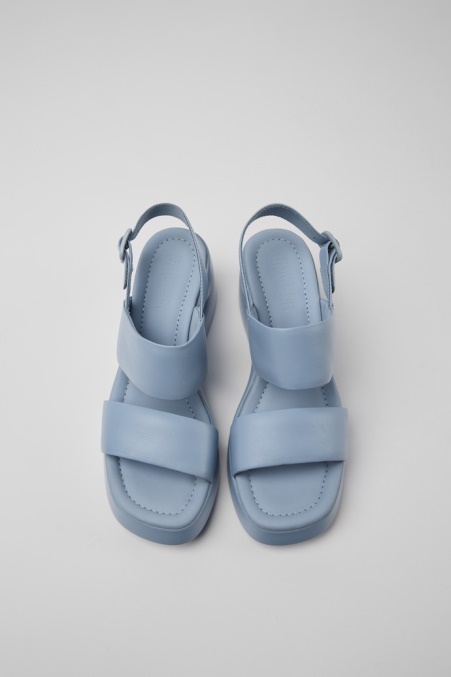 Camper De Kaah Blaue Ledersandalen Für Damen Neu Eingetroffen