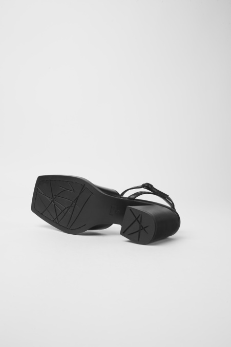 Camper De Karole Schwarz Leder T-bar Schuhe Für Damen Neu Eingetroffen