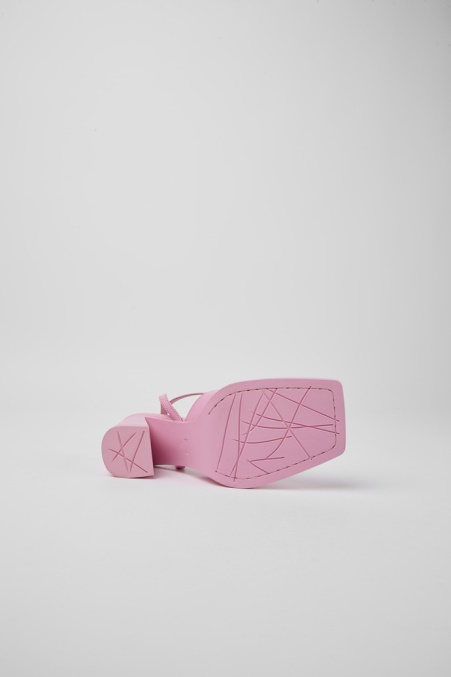 Exklusive Camper De Karole Rosa Leder T-bar Schuhe Für Damen