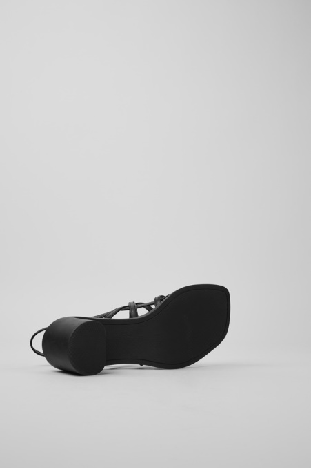 Meda Schwarze Ledersandalen Für Damen Camper De Neu Eingetroffen