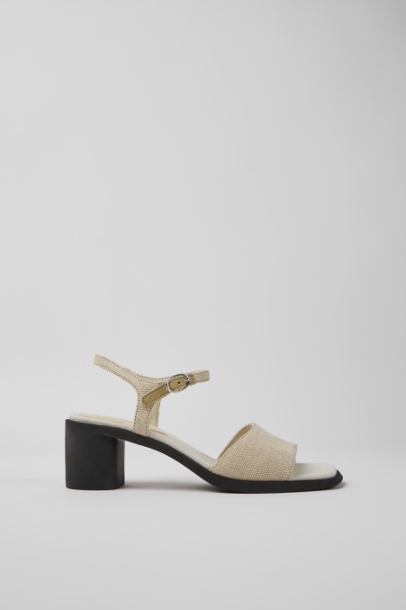 Meda Beige Sandalen Aus Recyceltem Hanf Und Baumwolle Für Damen Exklusiv Camper De