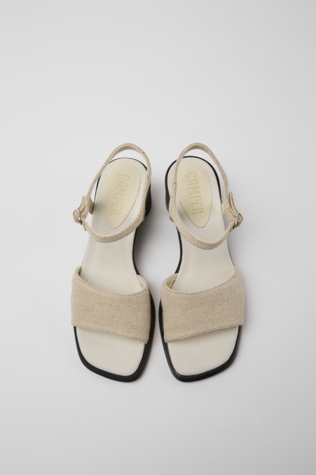 Meda Beige Sandalen Aus Recyceltem Hanf Und Baumwolle Für Damen Exklusiv Camper De