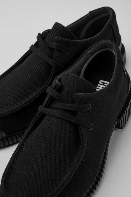 Pix Schwarze Schuhe Aus Recycelter Baumwolle Und Leder Für Damen Camper De Neu Eingetroffen