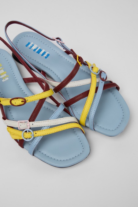 Design Twins Mehrfarbige Ledersandalen Für Damen Camper De