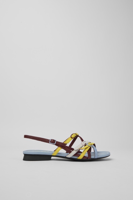 Design Twins Mehrfarbige Ledersandalen Für Damen Camper De