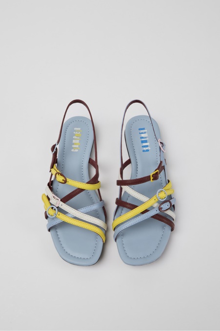 Design Twins Mehrfarbige Ledersandalen Für Damen Camper De