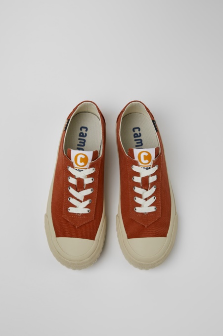 Camaleon Roter Sneaker Aus Recycelter Baumwolle Für Damen Exklusiv Camper De