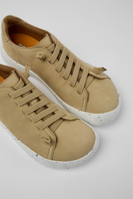 Exklusive Camper De Peu Stadium Beige Nubukturnschuhe Für Damen
