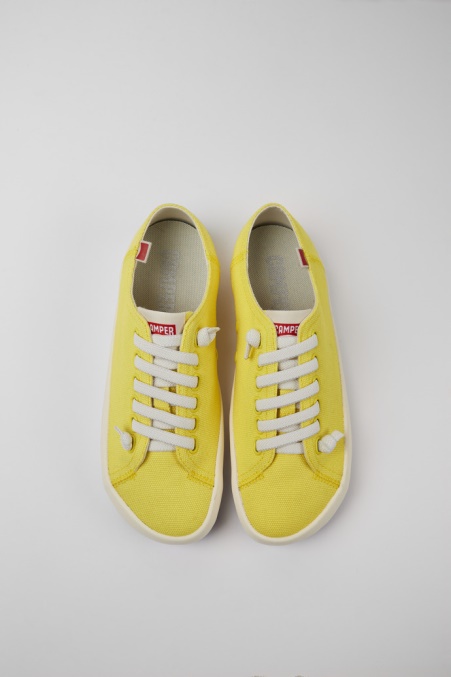 Exklusive Camper De Peu Rambla Gelbe Turnschuhe Aus Recycelter Baumwolle Für Damen