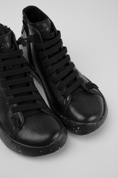 Camper De Design Peu Stadium Schwarze Lederstiefeletten Für Damen