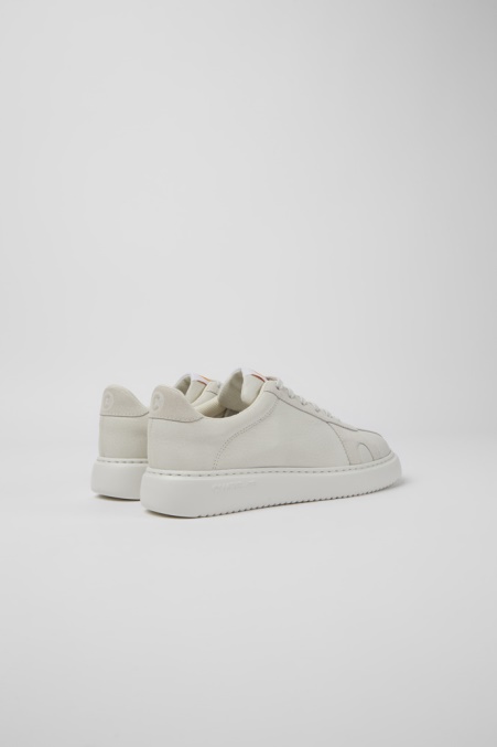 Camper De Design Runner K21 Weiße Ungefärbte Ledersneaker Für Damen