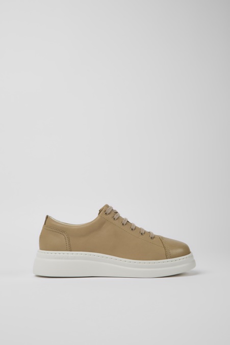 Camper De Runner Up Beige Ledersneaker Für Damen Neu Eingetroffen