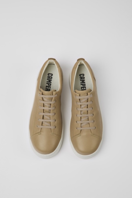 Camper De Runner Up Beige Ledersneaker Für Damen Neu Eingetroffen