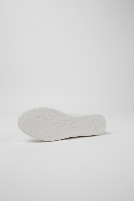 Camper De Design Uno Beige-weiße Lederturnschuhe Für Damen