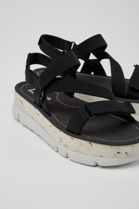 Oruga Up Schwarze Recycelte Pet-sandalen Für Damen Camper De Neu Eingetroffen