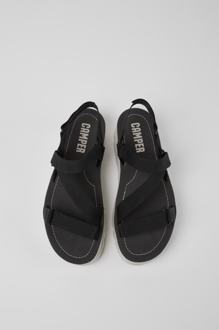 Oruga Up Schwarze Recycelte Pet-sandalen Für Damen Camper De Neu Eingetroffen