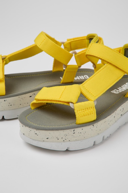 Design Oruga Up Gelb Recycelte Pet-sandalen Für Damen Camper De