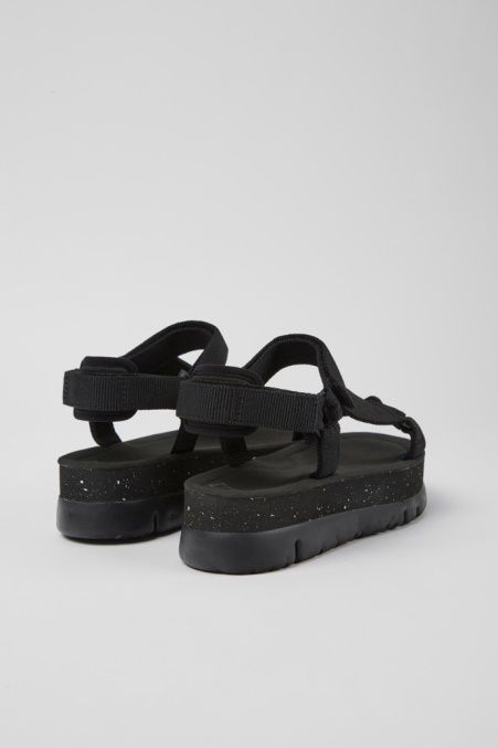 Exklusive Camper De Oruga Up Schwarze Recycelte Pet-sandalen Für Damen