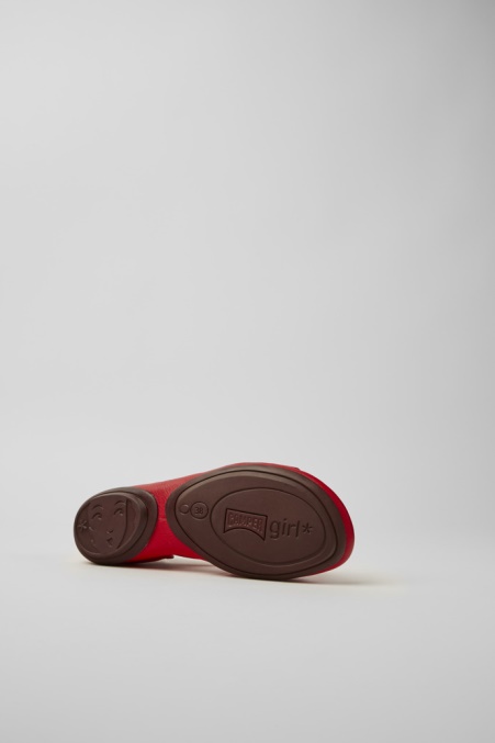 Design Rechts Rote Ledersandalen Für Damen Camper De