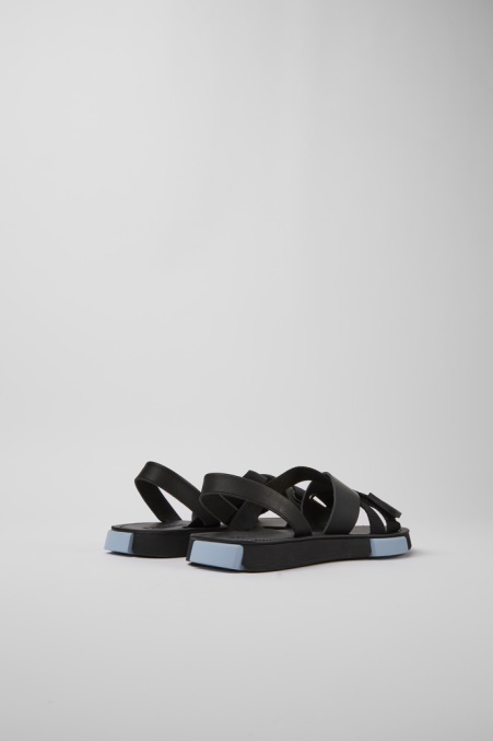 Camper De Set Sandalen Aus Schwarzem Leder Und Recycelten Haustieren Für Damen Neu Eingetroffen