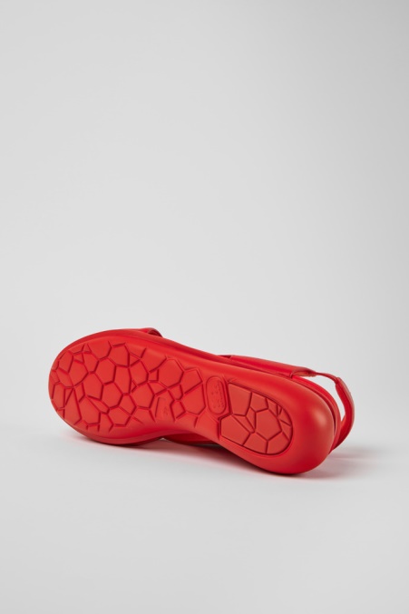 Camper De Balloon Rote Ledersandalen Für Damen Neu Eingetroffen