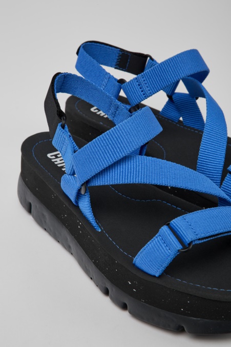 Design Oruga Up Blau Recycelte Pet-sandalen Für Damen Camper De