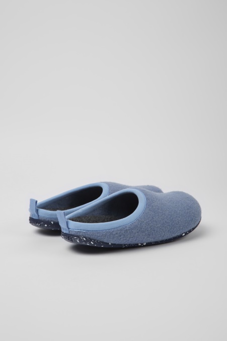 Design Wabi Blaue Wollpantoffeln Für Damen Camper De