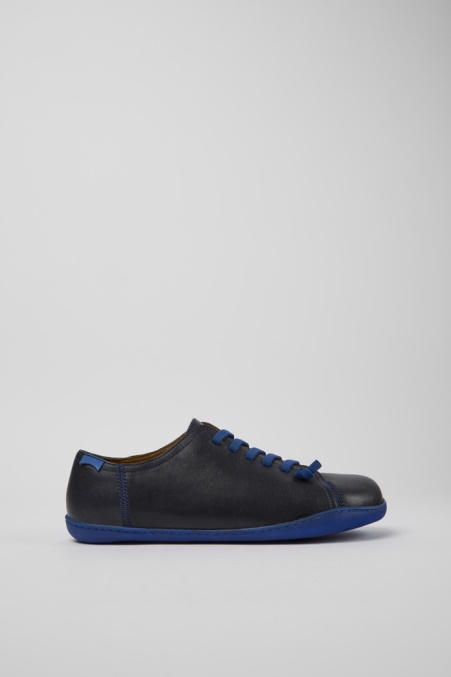 Design Peublaue Lederschuhe Für Herren Camper De