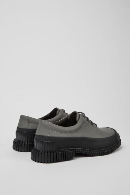 Pix Schnürschuhe Aus Grauem Und Schwarzem Leder Für Herren Camper De Neu Eingetroffen