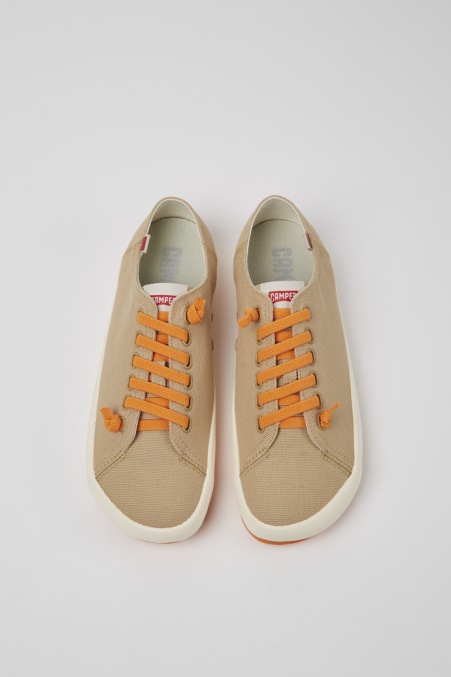 Peu Rambla Beige Sneaker Aus Recycelter Baumwolle Für Herren Exklusiv Camper De