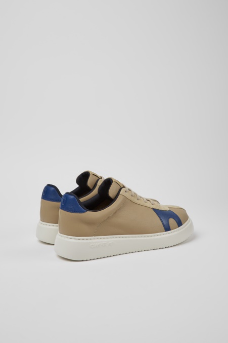 Runner K21 Beige Und Blaue Sneakers Aus Leder Und Nubukleder Für Herren Exklusiv Camper De