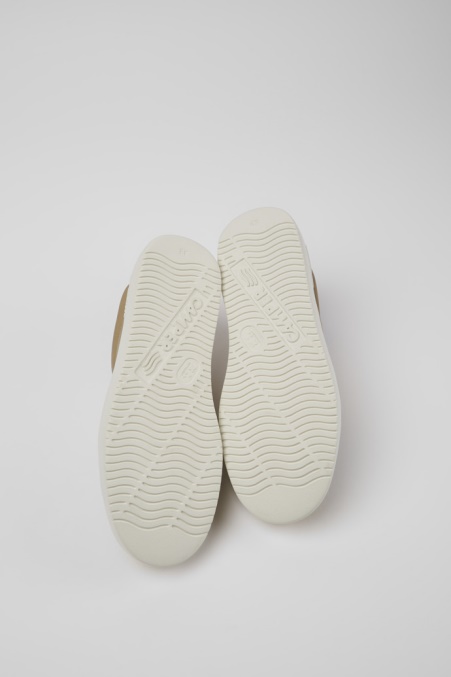 Runner K21 Beige Und Blaue Sneakers Aus Leder Und Nubukleder Für Herren Exklusiv Camper De