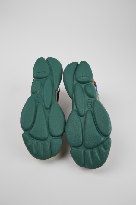 Exklusive Camper De Twins Mehrfarbige Leder- Und Nubuk-sneakers Für Herren