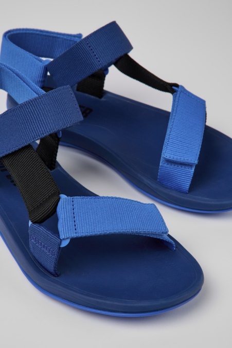 Exklusive Camper De Match Blau-schwarze Recycelte Pet-sandalen Für Herren