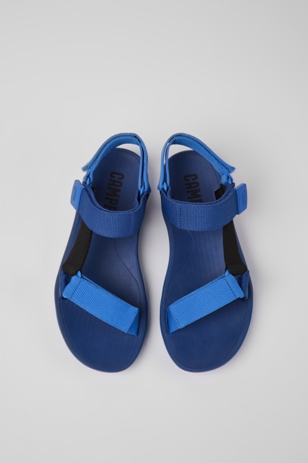 Exklusive Camper De Match Blau-schwarze Recycelte Pet-sandalen Für Herren