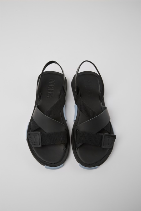 Camper De Design Set Sandalen Aus Schwarzem Leder Und Recycelten Haustieren Für Herren