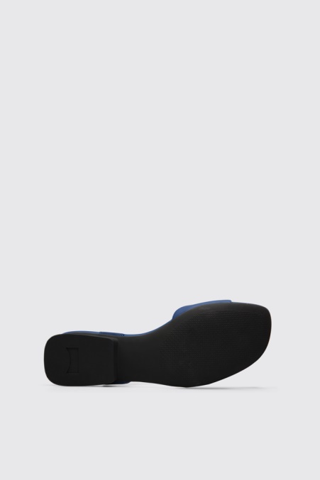 Casi Myra Damen-sandale Aus Blauem Textil Mit T-riemchen Camper De Neu Eingetroffen