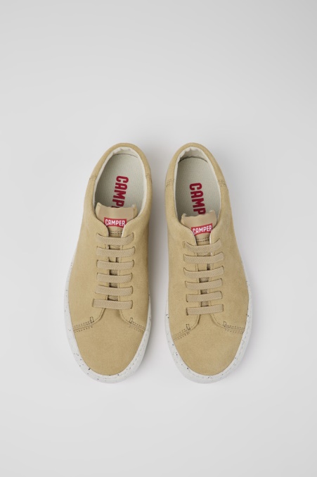 Camper De Design Peu Touring Beige Nubukturnschuhe Für Damen