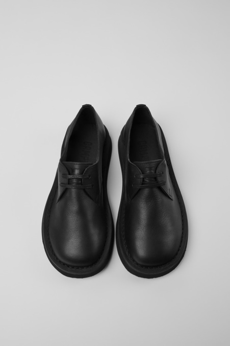 Design Brothers Polze Schwarze Lederschuhe Für Damen Camper De